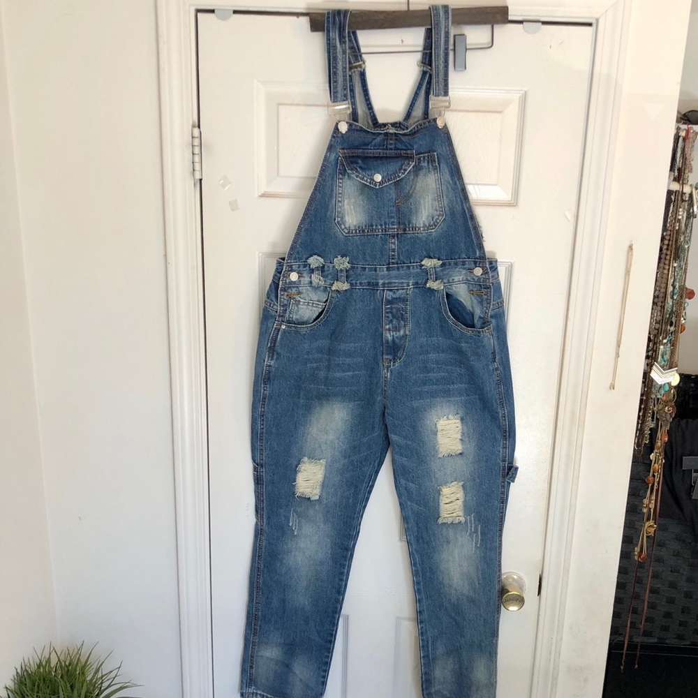 Distressed overalls!